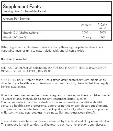 Vitamin D-3 with K-2